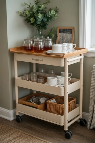 21 Tea Station Organization Ideas for a Cozy & Tidy Setup 22 Tea Station Cart for Entertaining and Parties