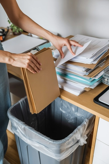 Practice Letting Go of Unnecessary Papers