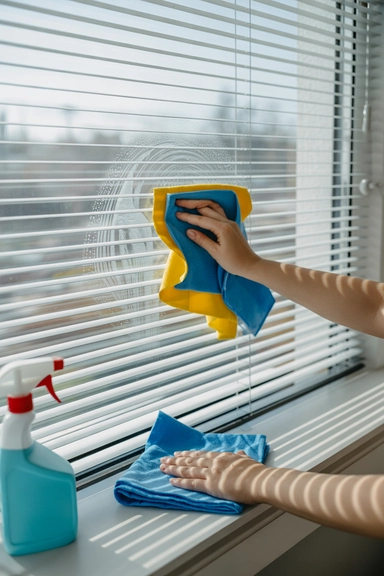 Clean the Window Area to Keep Blinds Dust-Free Longer