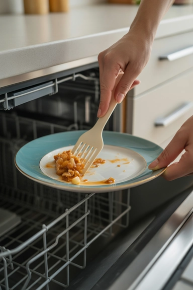 Scrape Dishes Before Loading, Not Rinse Them