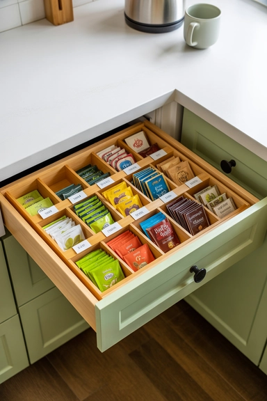 21 Tea Station Organization Ideas for a Cozy & Tidy Setup 4 Drawer Tea Bag Organizer