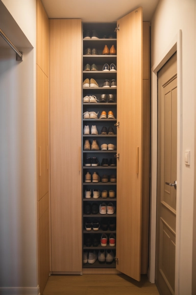 23 Smart Shoe Storage Ideas for Small Spaces 4 Slim Shoe Storage Cabinets