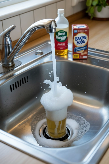 15 Garbage Disposal Cleaning Hacks That Remove Odor 4 Baking Soda and Vinegar Foam Lifts Grease from Chamber Walls