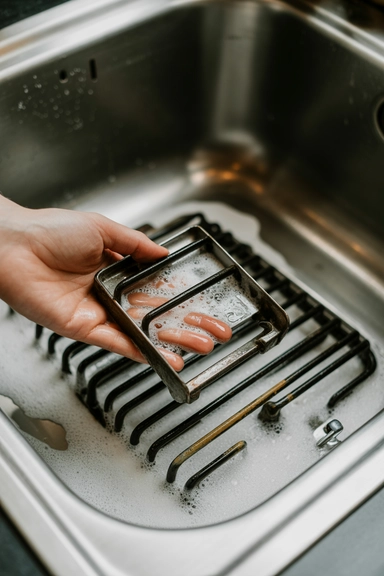 Gas Burner Grates Need Soaking Not Scrubbing