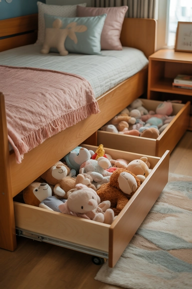  Under-Bed Rolling Storage Drawers