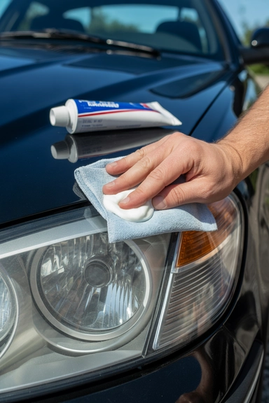 Use Toothpaste to Remove Small Scratches from Headlights
