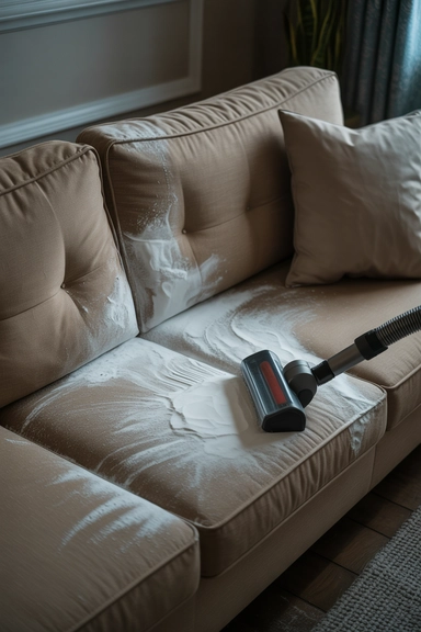15 Living Room Cleaning Hacks for a Tidier Space 5 Baking Soda Deodorizes Upholstery Overnight
