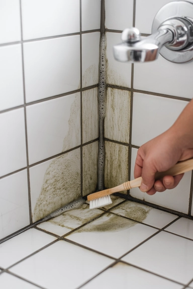 Shower Mold Cleaning Hack for Corners and Edges
