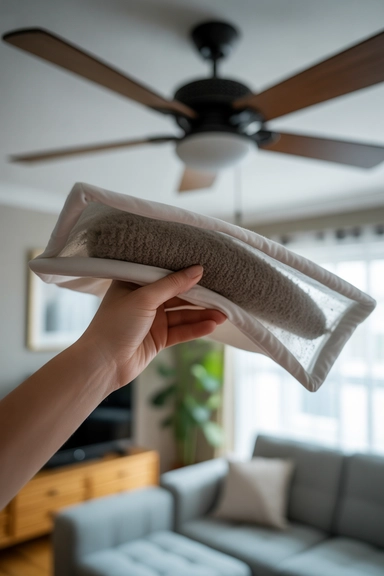 The Pillowcase Hack for Ceiling Fan Blades