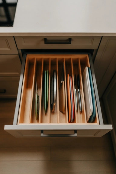 21 Cutting Board Organization Ideas for Small Kitchens 6 Drawer Dividers for Small Cutting Board Organization