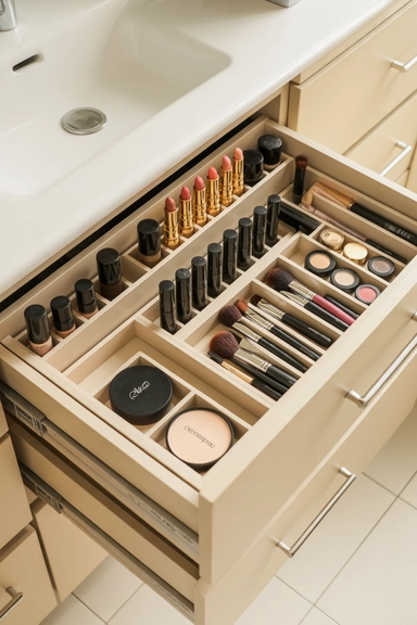 21 Vanity Organization Ideas for Small Spaces 6 Drawer Inserts for Makeup Separation
