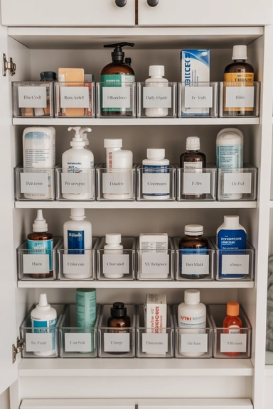 Group Medications Into Clear Labeled Bins