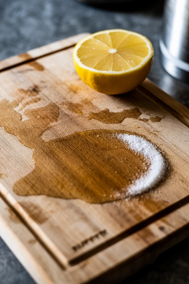 Salt as a Physical Abrasive on Stubborn Stains