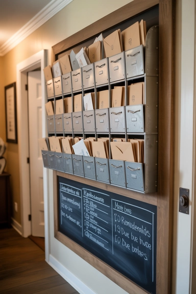 Vertical Wall File With Chalkboard Backing