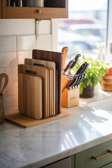 21 Cutting Board Organization Ideas for Small Kitchens 7 Countertop Cutting Board Holders That Keep Boards Tidy