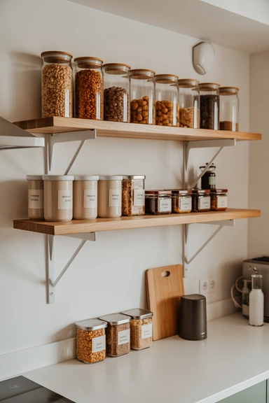 Add Open Shelving to Replace Pantry Walls