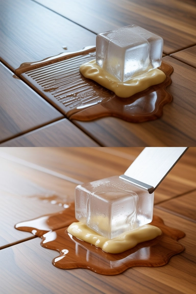 15 Laminate Floor Cleaning Hacks That Really Work 7 Ice Cubes Harden Gum and Wax for Easy Removal