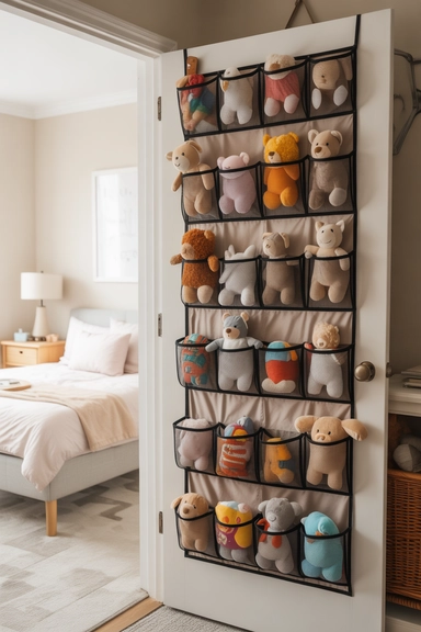 Over-the-Door Deep Pocket Organizer That Uses Hidden Vertical Space