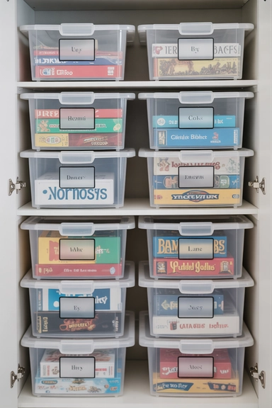 Stackable Board Game Storage Bins