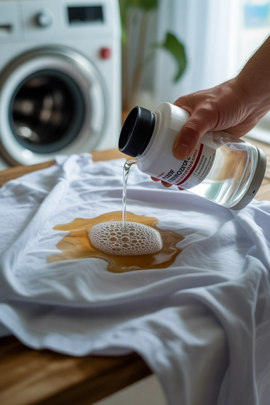 15 Hydrogen Peroxide Cleaning Hacks for Every Room 8 Laundry Stain Removal on White Fabrics