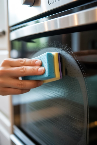 15 Oven Door Cleaning Hacks for a Clear View 8 Magic Eraser on Glass Haze