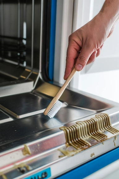 Scrub the Door Gasket With Dish Soap