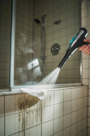Steam Cleaning Hack for Bathroom Mold