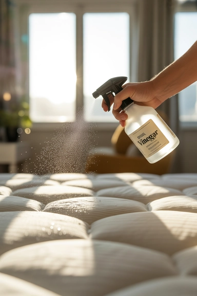 15 Mattress Cleaning Hacks to Deep Clean Your Bed 8 White Vinegar Spray for Odor and Bacteria