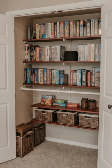Closet Board Game Storage Systems