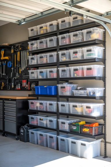 Garage Storage Bins for Tools and Supplies