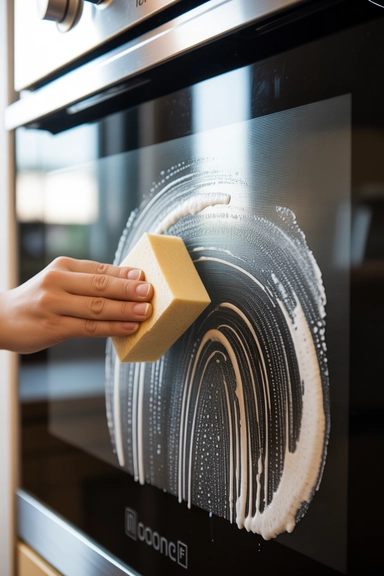 How to Clean Your Oven Without Hours of Scrubbing: 15 Easy Hacks 9 Baking Soda on the Oven Door Glass