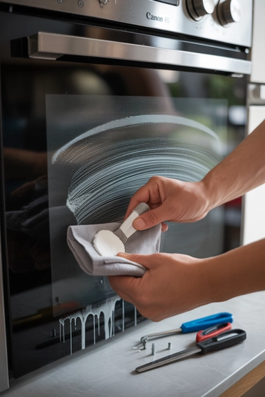 15 Oven Door Cleaning Hacks for a Clear View 9 Cleaning Between the Glass Panels
