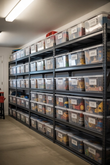  Garage or Utility Shelf for Bulk Toy Inventory