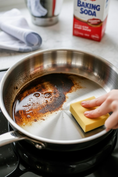 21 Baking Soda Cleaning Hacks Every Homeowner Should Know 9 Restore Burnt Pots and Pans