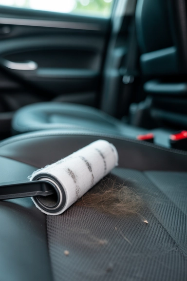 Use a Lint Roller to Remove Hair and Dust from Seats