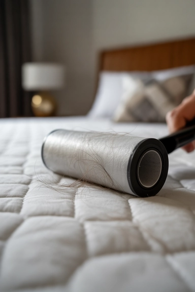 Use a Lint Roller to Remove Hair and Small Debris