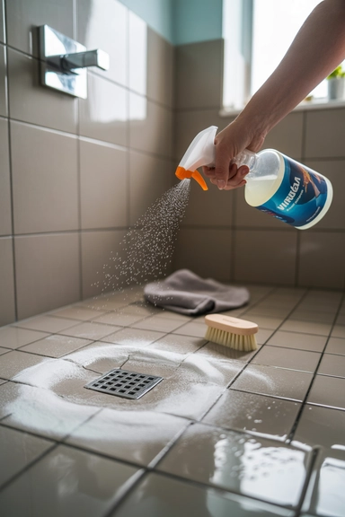 Bathroom Tile Cleaning Hacks with Vinegar and Baking Soda