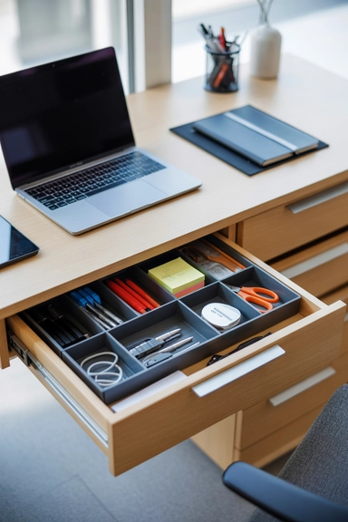 Desk Drawer Divider Organization for Office Supplies