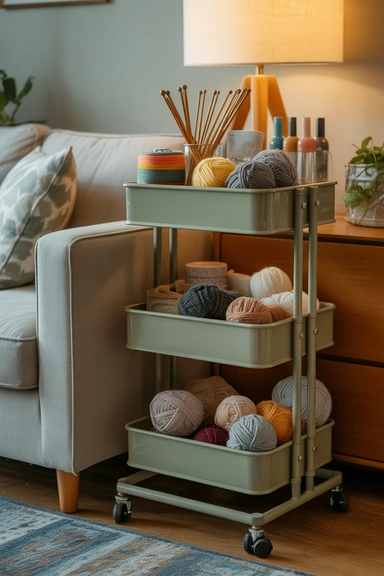 Rolling Yarn Storage Carts