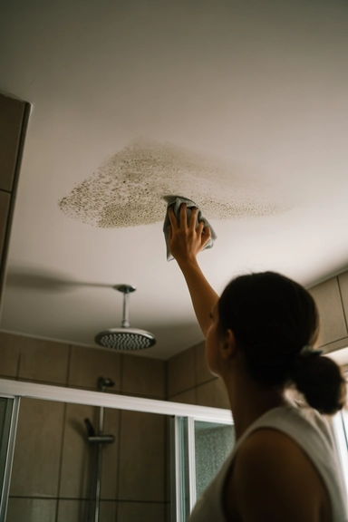 Bathroom Ceiling Mold Cleaning Hack