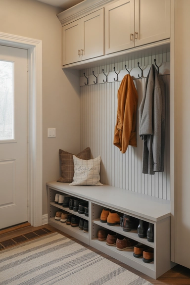 23 Mudroom Storage Ideas for Small Homes 10 Integrated Shoe Drawers with Vertical Dividers and Ventilation