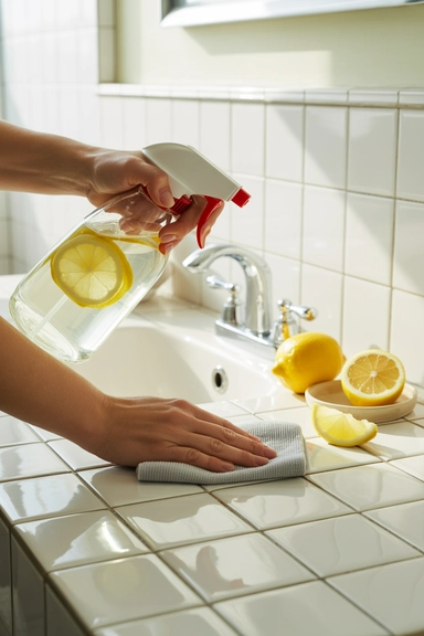 Natural Bathroom Tile Cleaner That Keeps Surfaces Safe
