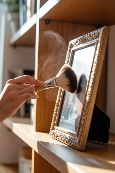 21 Dusting Hacks to Keep Your Home Dust Free 10 Use a Makeup Brush for Delicate Items and Small Crevices