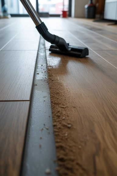 Vinyl and Laminate Floors Have Seams That Trap Debris