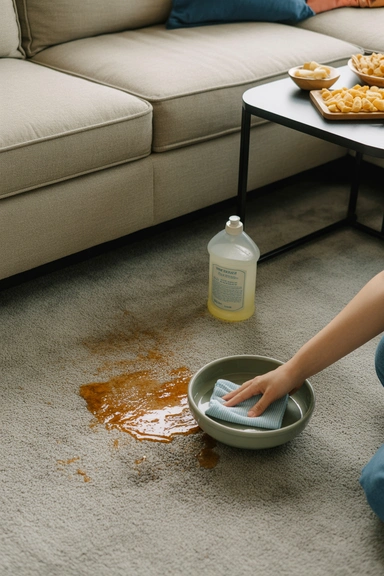 21 Carpet Stain Removal Hacks That Work Fast 4 Dish Soap Method for Greasy Snack Stains