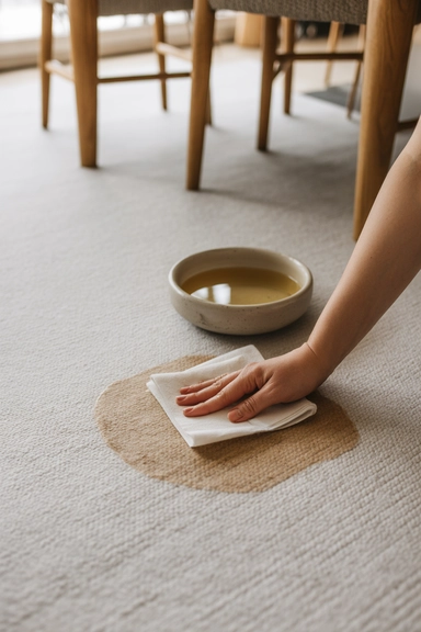 21 Carpet Stain Removal Hacks That Work Fast 6 Hydrogen Peroxide Method for Light Carpet Discoloration