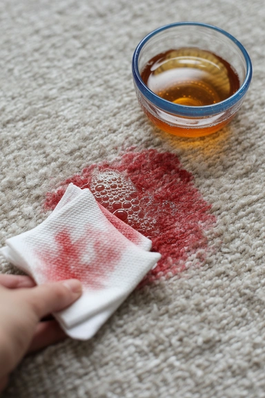 21 Carpet Stain Removal Hacks That Work Fast 14 Hydrogen Peroxide and Dish Soap for Blood Stains