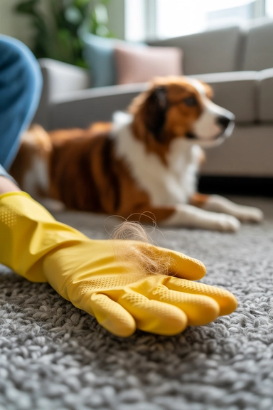 Lifting Pet Hair That Vacuuming Leaves Behind