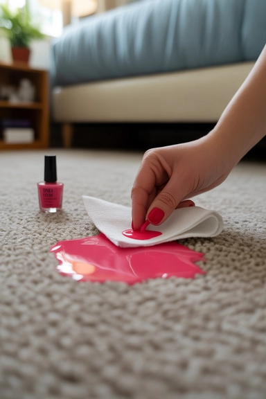 21 Carpet Stain Removal Hacks That Work Fast 17 Nail Polish Remover Method for Nail Polish Spills