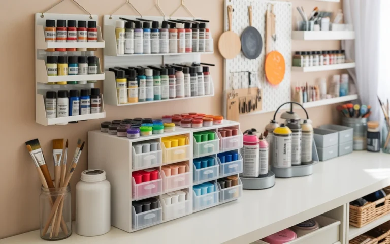21 Paint Storage Ideas to Keep Supplies Organized